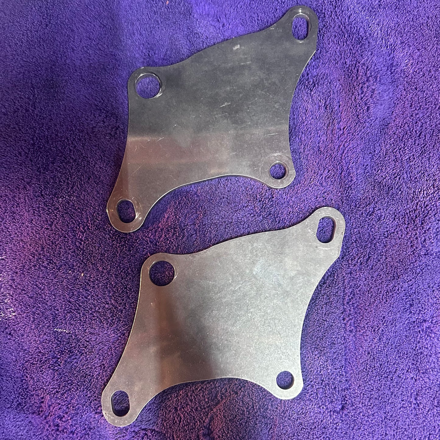 FRONT MOTOR MOUNT PLATES - STAINLESS STEEL - 1957 - 1981 IRONHEAD SPORTSTER