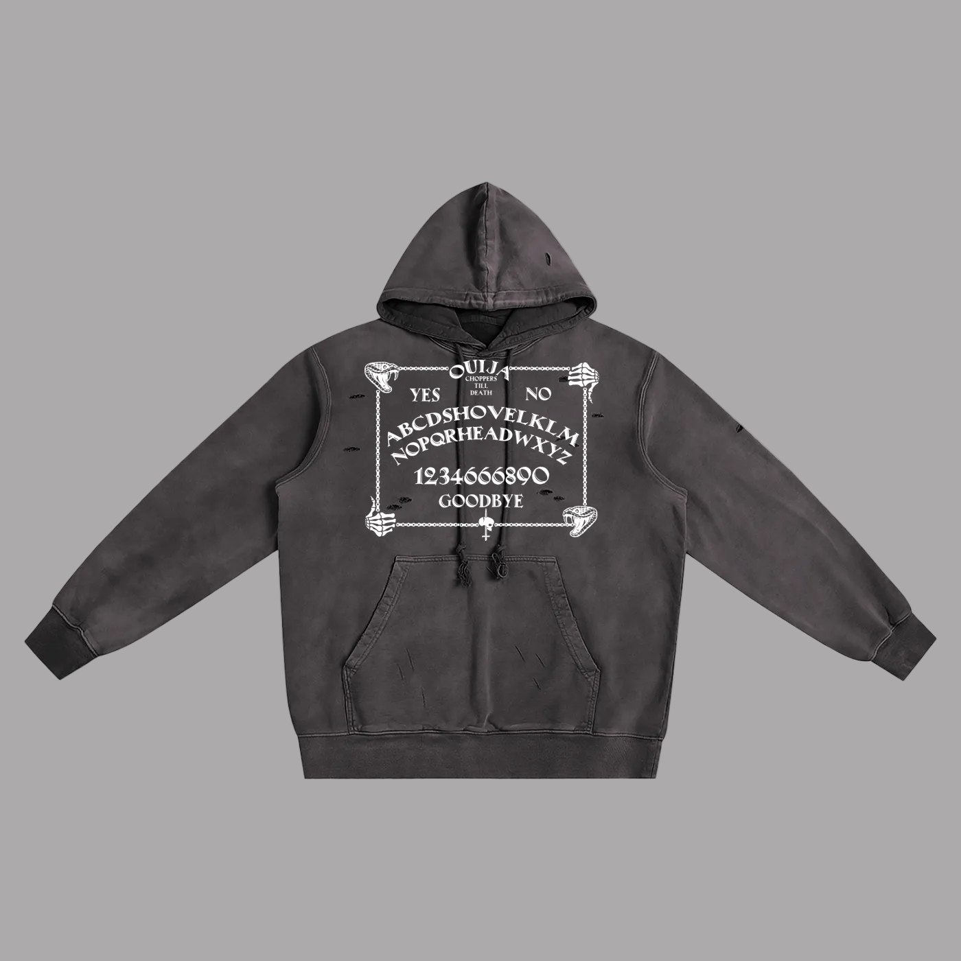 Distressed Vintage Ouija Shovel Hoodie