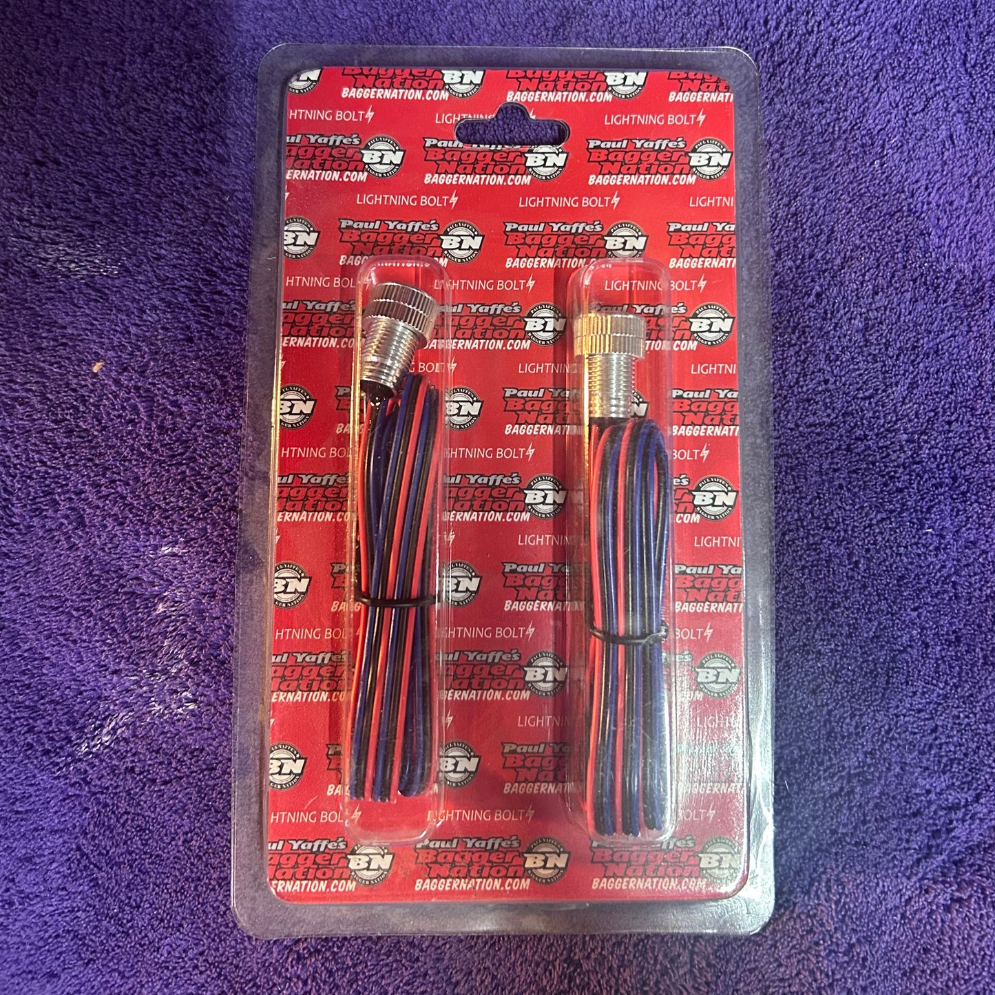 Paul Yaffe LIGHTNING BOLT TAILLIGHTS RED (RUN/BRAKE/TURN) WITH C.O.B. TECHNOLOGY