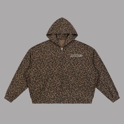Pin Up Leopard Waffle Hoodie